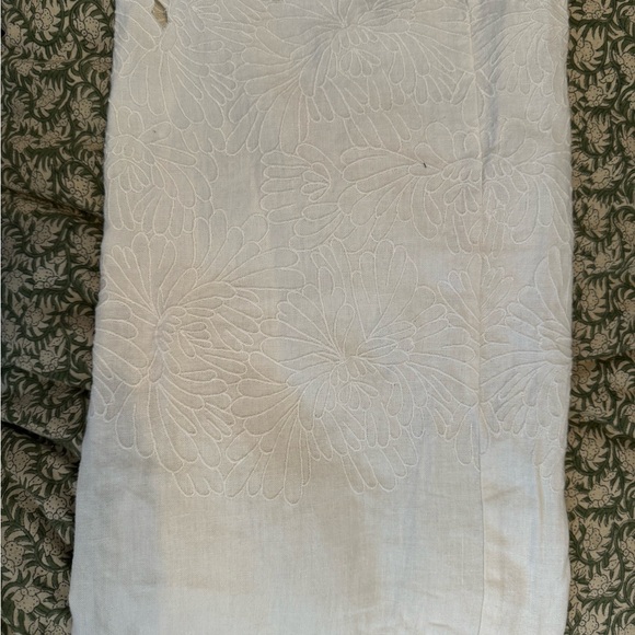 Zara Home Linen EMBROIDERED PANTS WITH CUTWORK - Picture 4 of 4